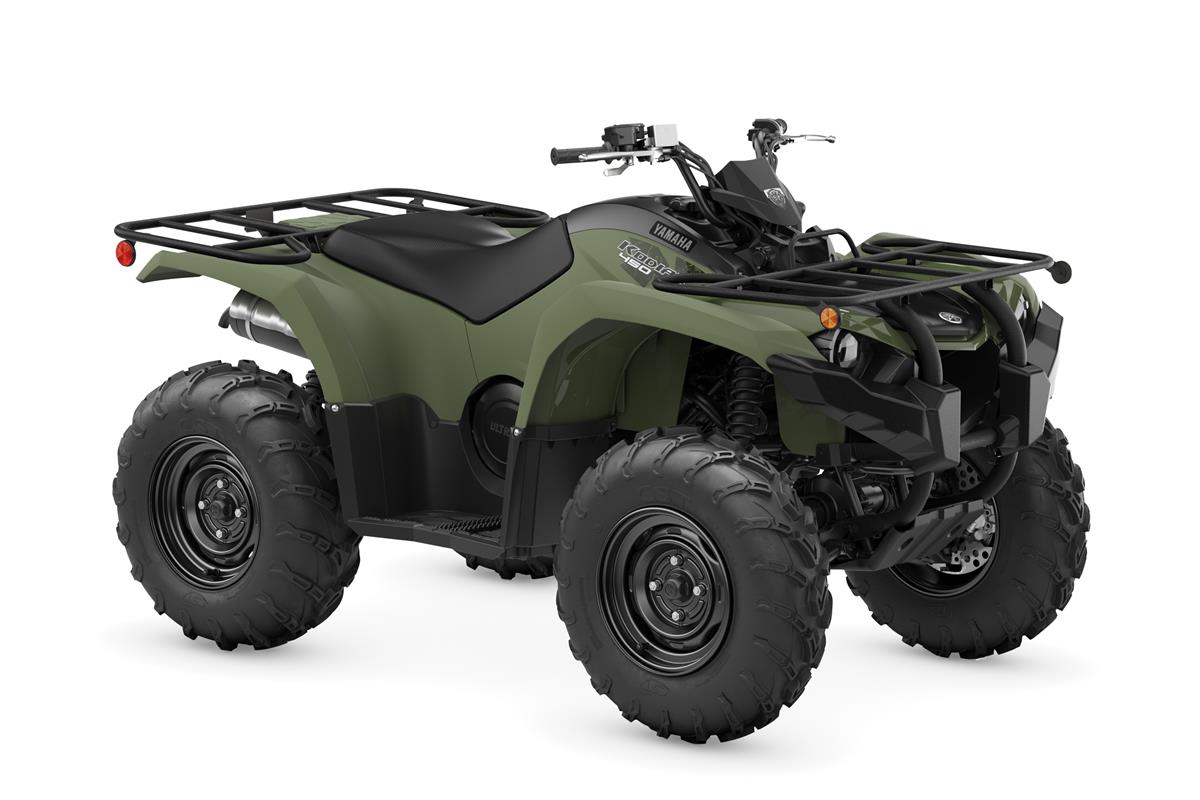 Yamaha YFM450 KODIAK 4WD - DO‑IT‑ALL ATV:
With an Ultramatic® automatic transmission, On‑Command® 2WD/4WD and fuel injection, this ATV packs big performance into a mid‑size machine.
