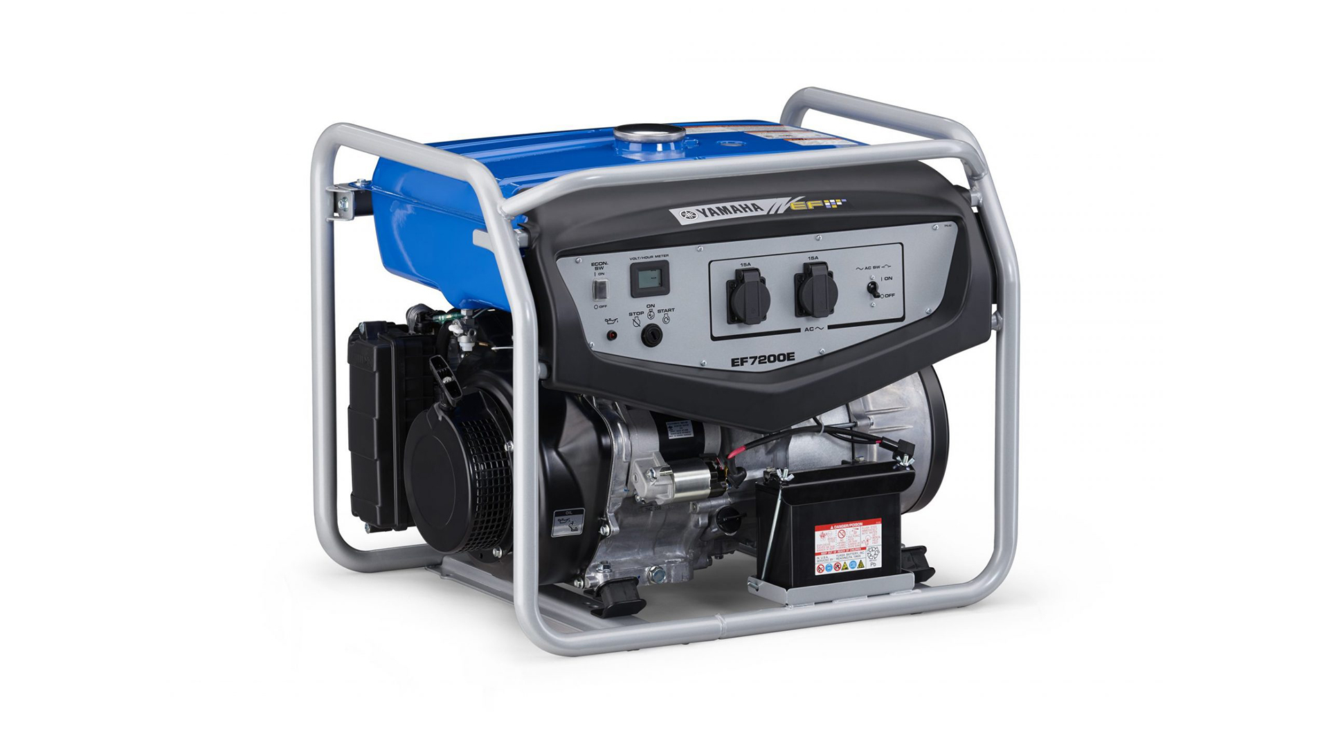 YAMAHA EF7200E GENERATOR  - FUEL ECONOMY:
The powerful EF7200E is more than capable of handling power requirements to run a small fridge, T.V, lights and so much more.